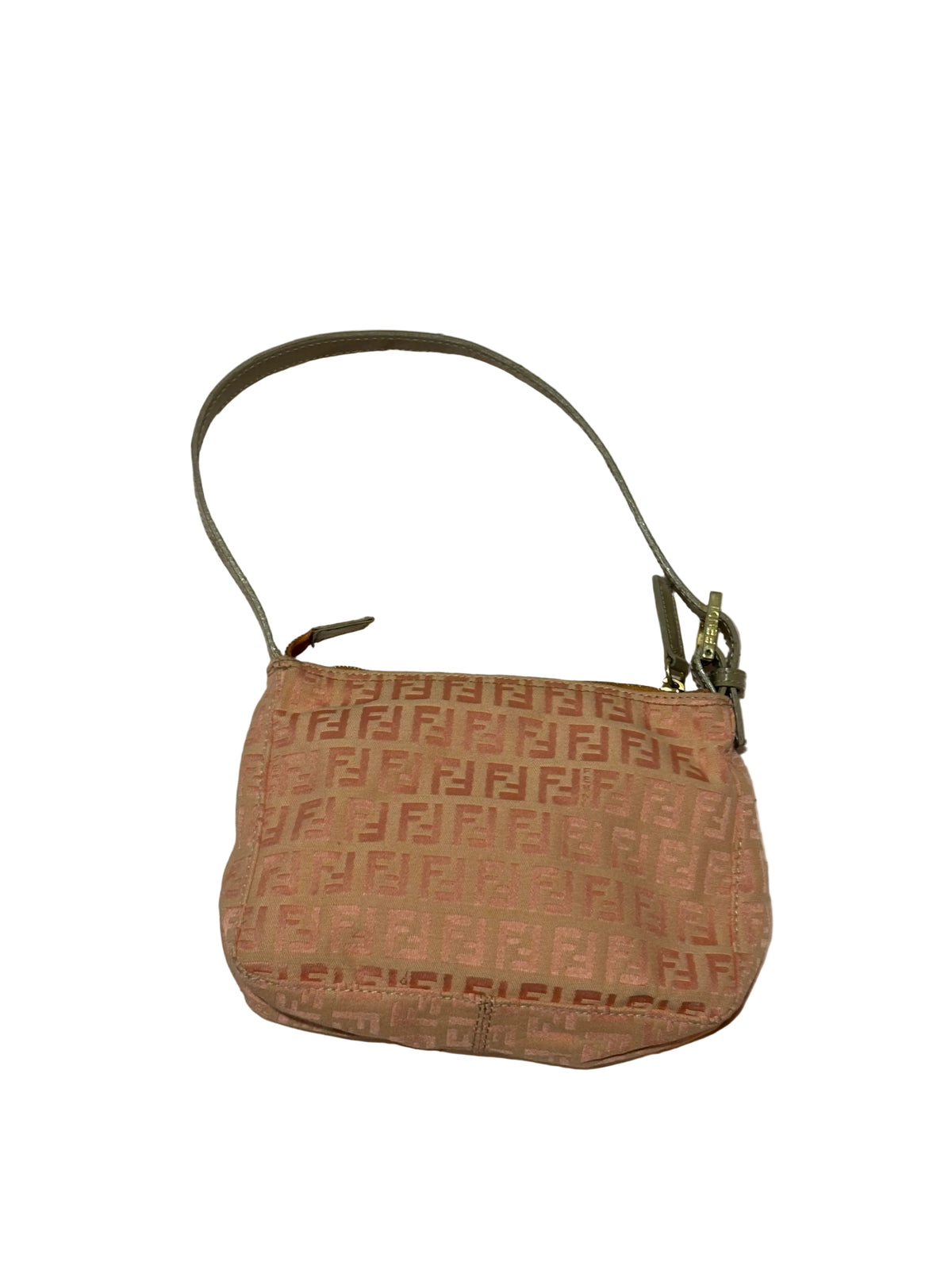 Vintage Fendi  monogram shoulder bag in cream & orange